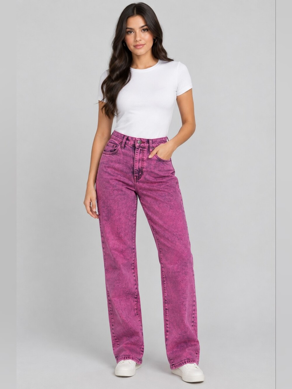 Fashion Nova Women's Bright Fuchsia Skinny Jeans